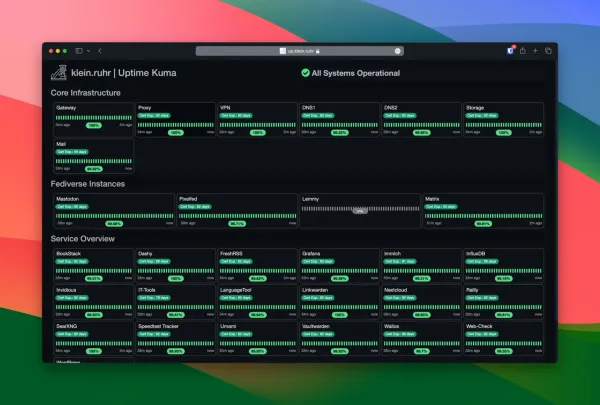 Custom CSS within Uptime Kuma